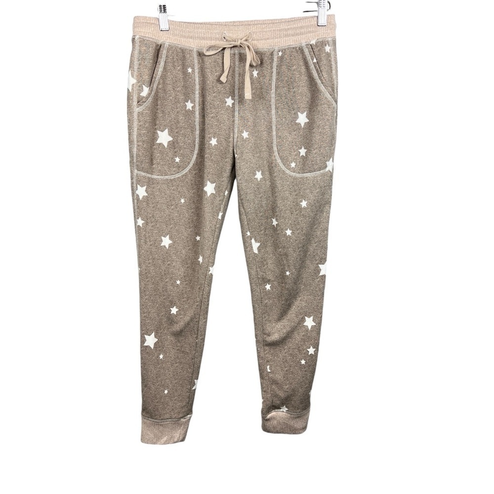 Karen Neuburger Sz Small Live Love Louge Pants Beige Starts Draw String Pockets